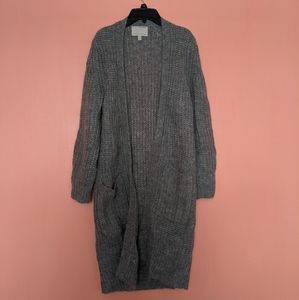 Banana Republic Heritage Long Open Front Cardigan Light Gray Heather Size S